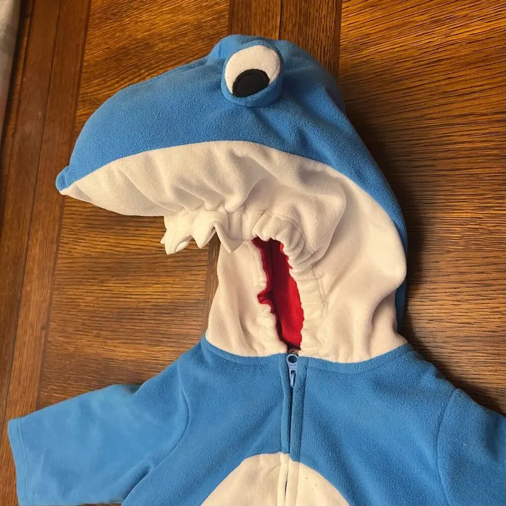 Baby Toddler Shark Costume Jacket size 12 months front zipper